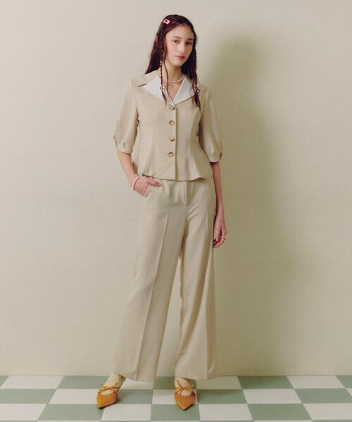 DEAR. K Sedmin One-Button Straight Slacks Swslne4800