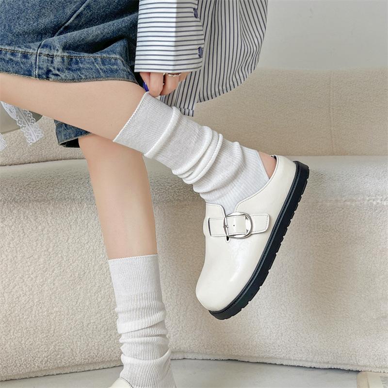 Popular Black High-end Thick-bottomed Bag Head Slippers for Women's Summer Outer Wear 2025 New Inner Height Increase Versatile Birkenstock Half Drag