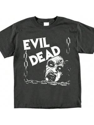 Camiseta de la Película de Terror The Evil Dead Vintage Halloween Gráfico Goth Grunge Emo Punk