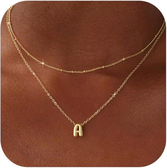 Trendy 26-Letter Pendant Layered Necklace: Elegant Women's Statement Clavicle Chain