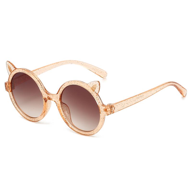 New Kids Sunglasses Cute Cat Ears Round Sun Glasses Simple Sweet Boys Girls Eyeglasses  Fashion Trend Children Sunglasses Uv400