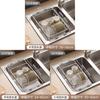 Stainless Steel Sink Drain Basket With Adjustable Size For Dish Drying And Organization