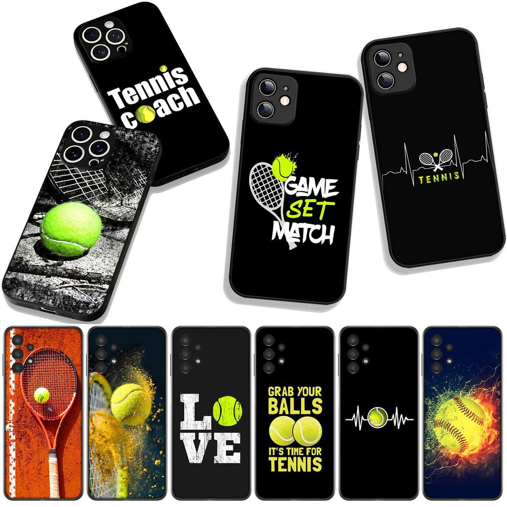 Eat Sleep Tennis Repeat Ball Coach Phone Cover for Apple iPhone 16 15 14 Plus 13 12 Mini 17 Pro Max + ProMax 16E Air Case