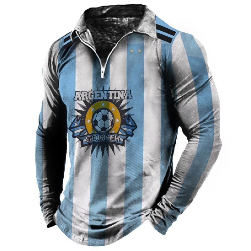 New POLO Shirt Zip Long-sleeved Lapel Men's Sweatshirt Casual Tops Tide