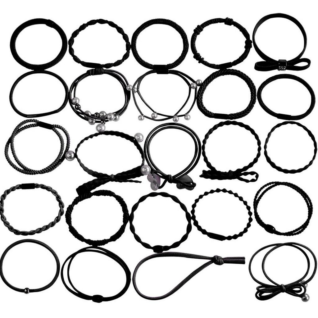 Buy 24 Pc Girl Hair Rubber Hair Tie Ponytail Holder Hair Rope at