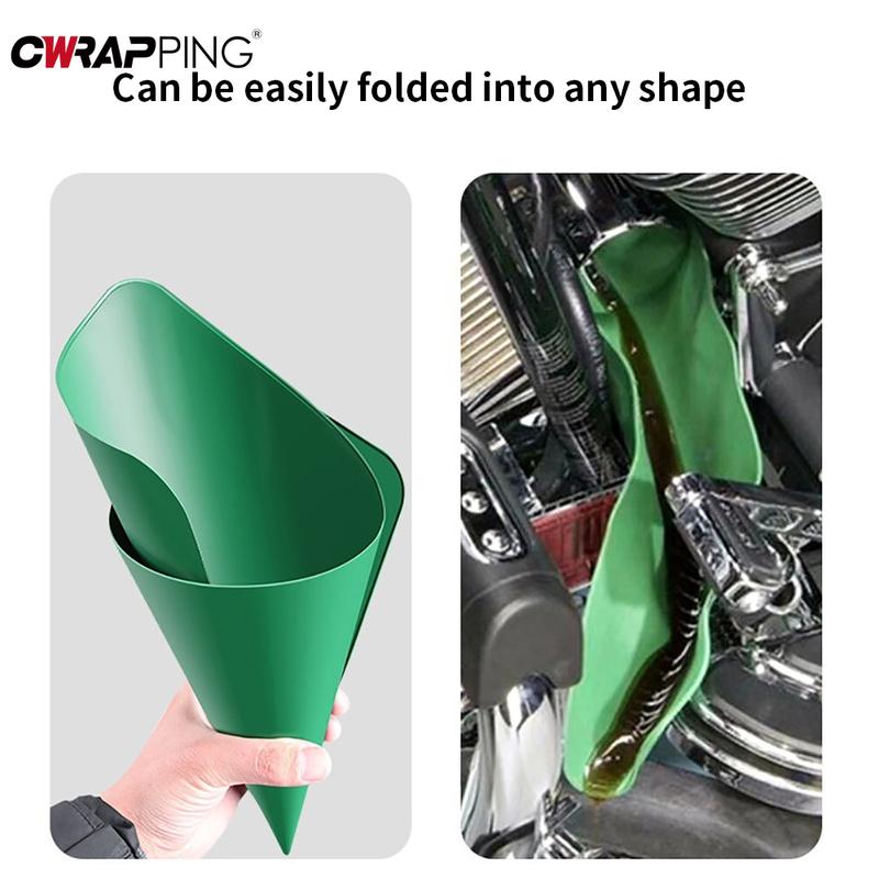 Flexible Draining Tool Foldable Car Funnel Oil Guide Plate Motorcycle Auto Engine Oil Filling Tools Universal Car Accessories