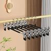 Stainless Steel Non-Slip Clip Hanger for Pants and Skirts - Traceless Plastic Dipped Storage Solution