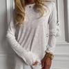 Mini Abito Casual Pigro Autunnale Girocollo Manica Lunga Vestibilità Larga Monocolore Tessuto Morbido Abbigliamento Quotidiano per la Casa e il Relax Vestito Corto a T-shirt