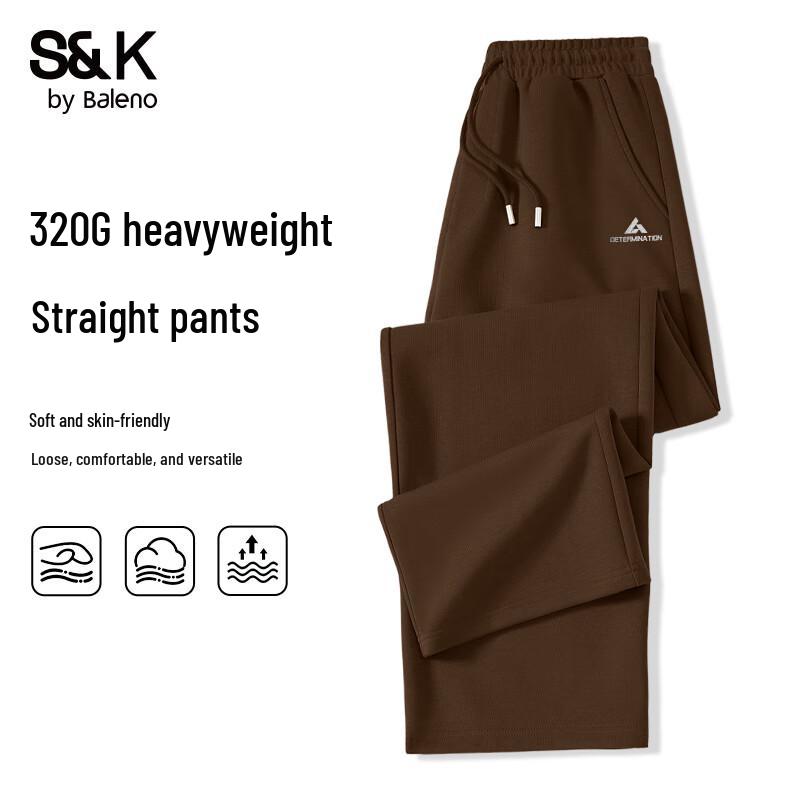 Pánské pletené kalhoty s širokými nohavicemi Baleno S&K Series