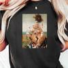 Maglietta Gatto Zenzero di Hieronymus Bosch, T-shirt Parodia Arte Rinascimentale, Strano Mashup Medievale