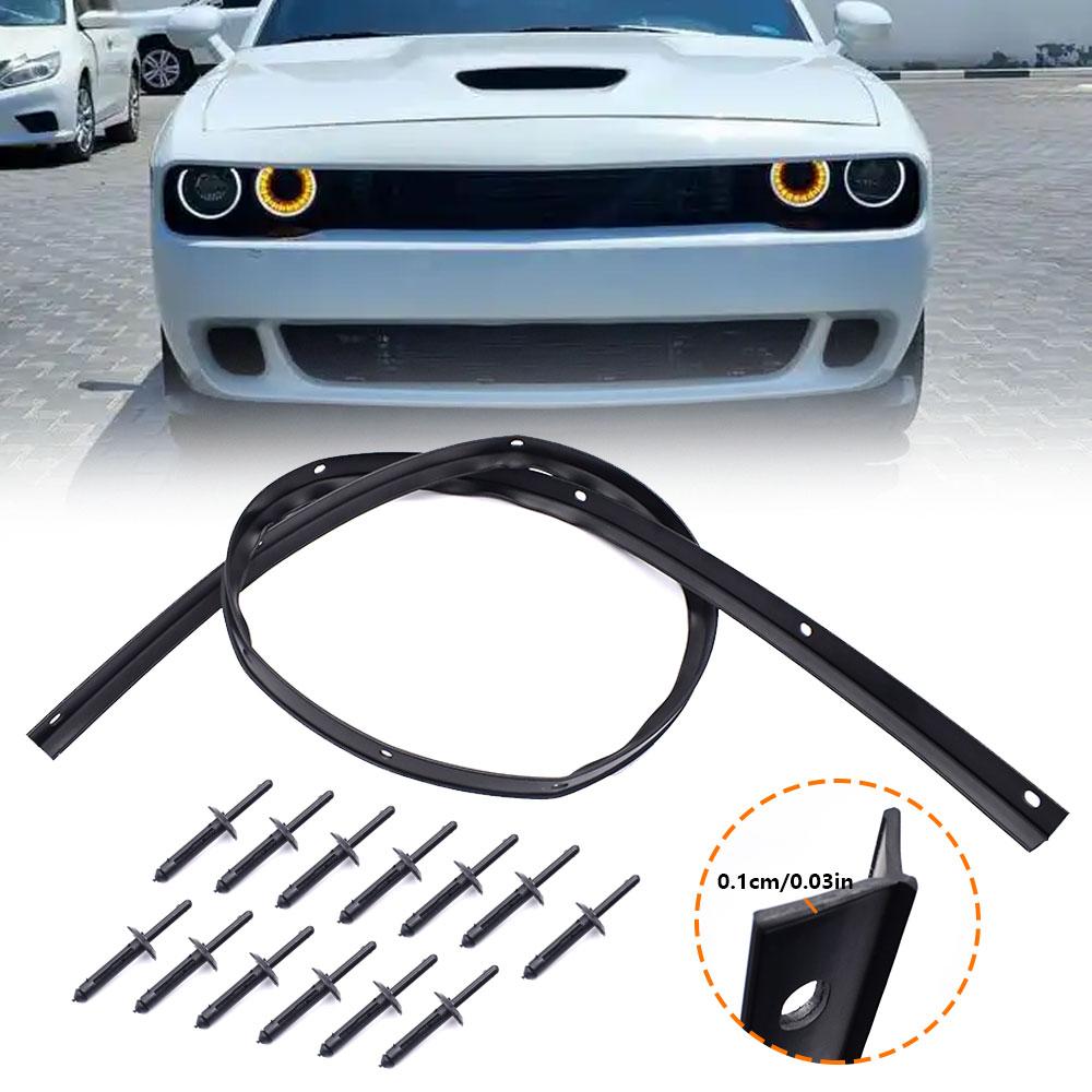 

For Dodge Challenger 2008-2025 68051392AB 68051392AA Modification Accessory Front Fascia Bumper Hood Seal Waterproof With Rivets