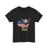 American Flag Map Eagle USA T-Shirt | Patriotic Tee, Fun Gift Idea Cotton Shirt