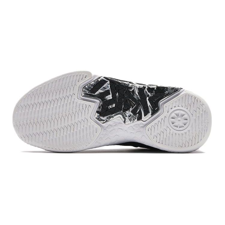 Anta Kids Cement Krypton Mesh Non-Slip Wear-Resistant Low-Top Basketball Shoes Kids Basketball Shoes White Black A312411108H-3