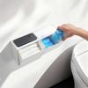 Wall-Mounted Bathroom Storage Box Multifunctional Flip-Up Toilet Paper Organizer Large Capacity Punch-Free Storage Bin