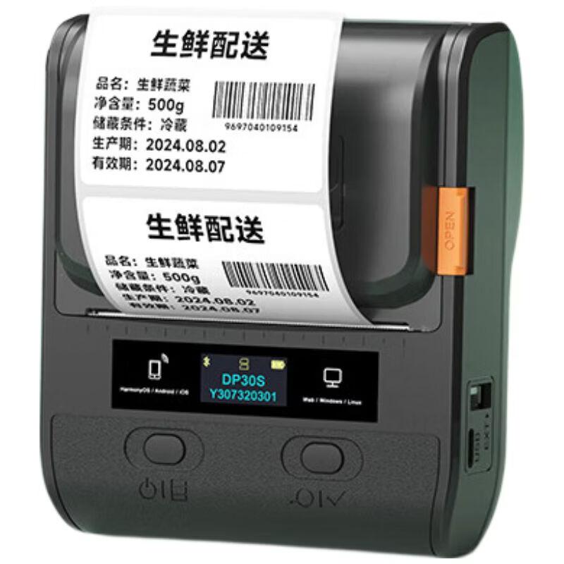 DeTong DP30S Waterproof Thermal Label Printer CN plug (adapter included)