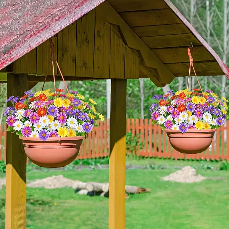 5/10 Pcs Realistic Artificial Daisy Bouquet UV Resistant Faux Flower  for Home Garden Hotel, Office Spring Summer Outdoor Decor