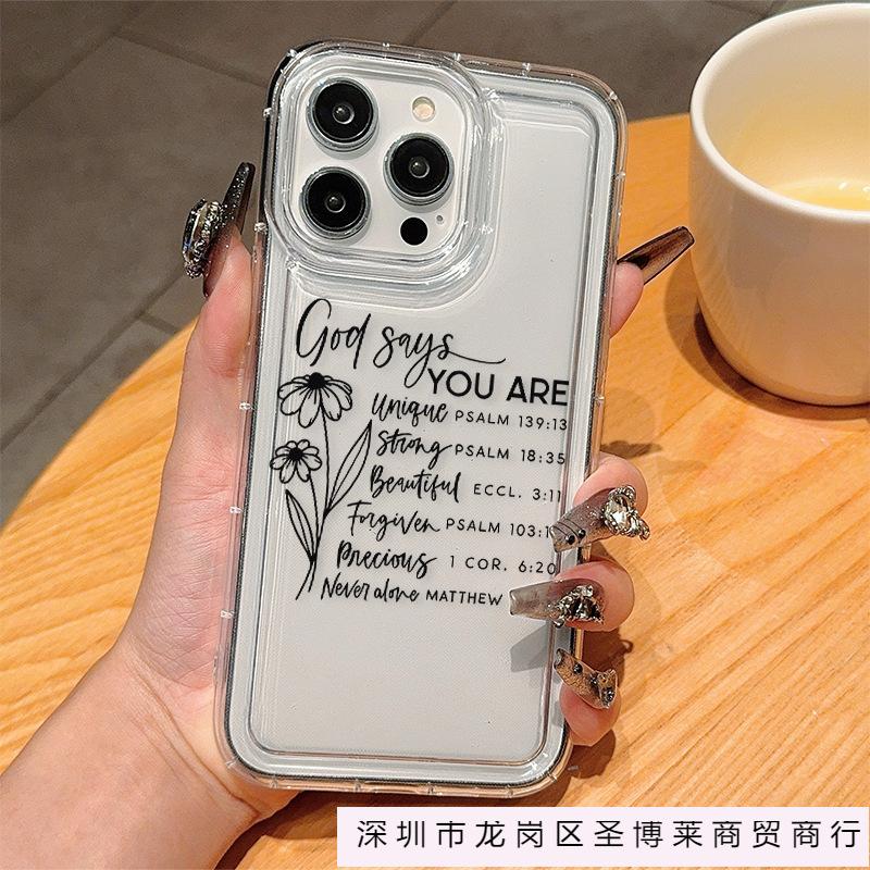 Simple line art for Apple 16 mobile phone case iPhone11/12/13/14/15PROMAX transparent case