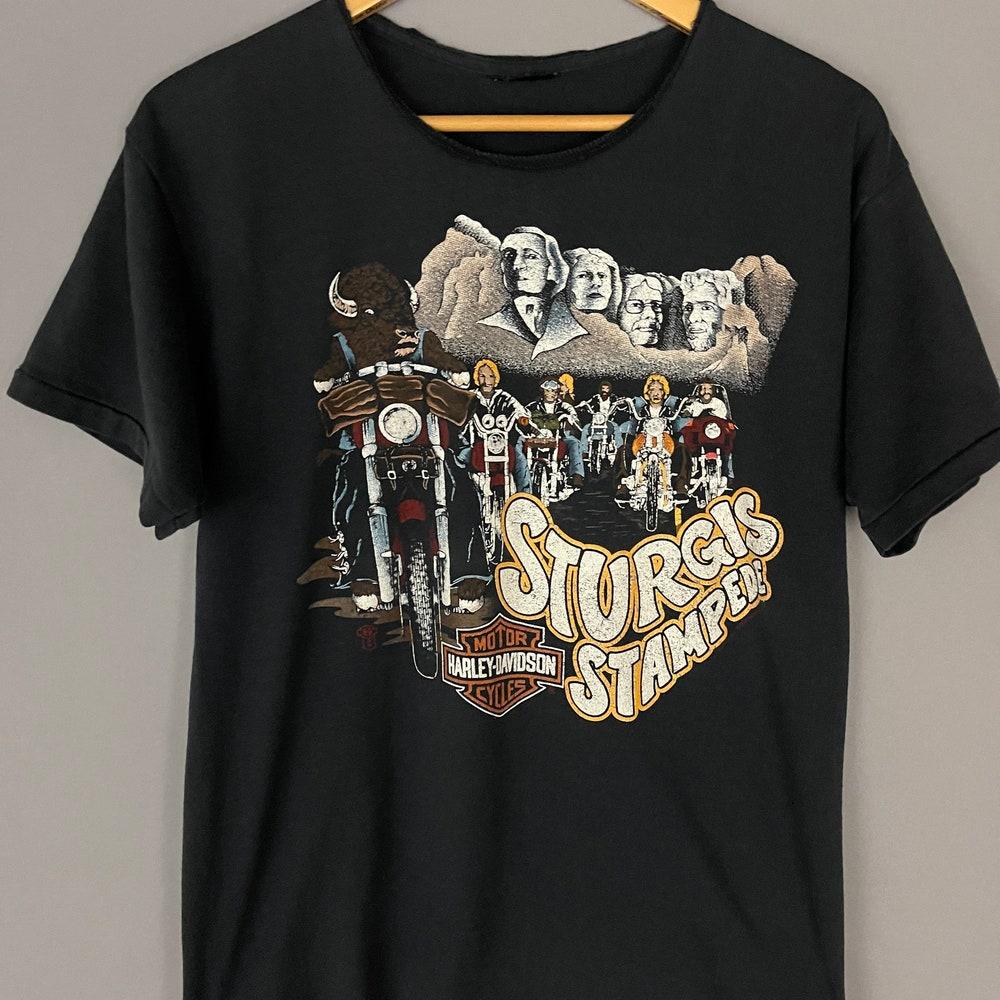 Vintage Sturgis Rally South Dakota Harley Davidson Motorcycle T-shirt, rare graphic Buffalo Biker Riders XXXL