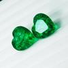 Natural Green Emerald Loose Gemstone 16 Ct Pair Heart Shape for Jewelry Making and Gem Collections