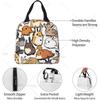 Cartoon Modische Chronst Eine Gruppe von Kaninchen Lunchtaschen, Tier Wiederverwendbare Lunchbox für Frauen Männer Lunch-Tragetasche für College Arbeit