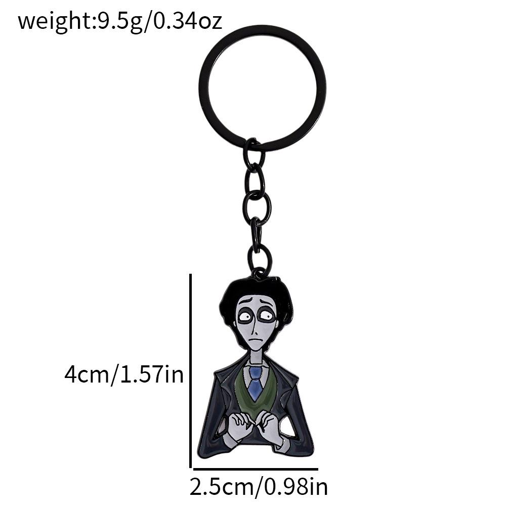 Anime Cartoon Nightmare Before Christmas Keychain Jack Skellington Charms Gothic Halloween Accessories Gifts
