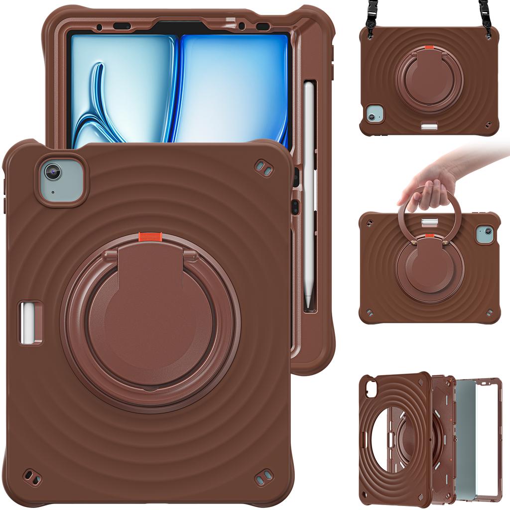 For iPad Air 11 (2025)/(2024)/Air (2022)/(2020)/Pro 11 (2022)/(2021)/(2020)/(2018) Kickstand Case with Shoulder Strap
