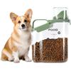 Dog Food Container Small, Pet Food Container with Airtight Pour Spout, Cat Food Storage Container with Measuring Cups, Portable Small Dog Food
