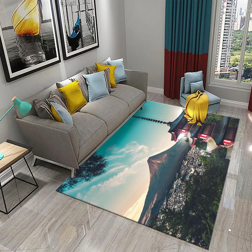 Japan Mount Fuji Carpet for Kitchen Living Room Bathroom Bedroom Doormat Entrance Non-slip Mat Rug Corridor Home Decor Carpet