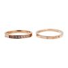 2-Piece Korean Style Micro-Pavé Diamond Roman Ring Set for Women - Simple, Fashionable Combination