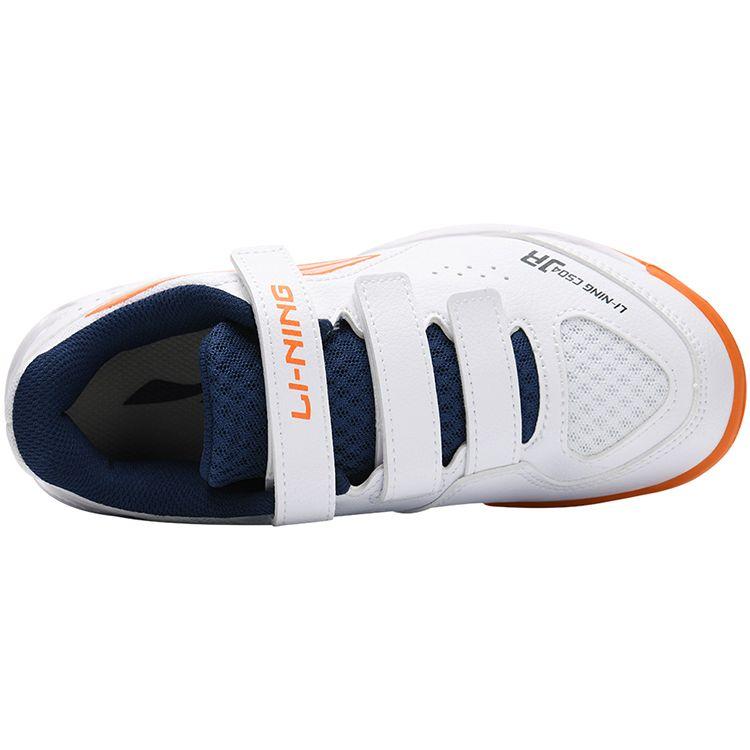 Li Ning Breathable Durable Low-Top Badminton Shoes Kids Shoes Standard-White AYTT016-3