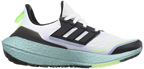 Adidas Ultra Boost 21 COLD. RDY BTE58 Men's Running Shoes, Crystal White/Core Black/Signal Green (S23898), Size 26.5 Cm