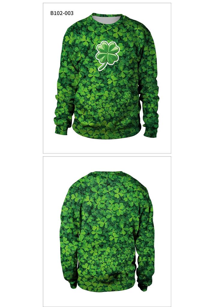 St. Patrick's Day Green Hat Irish Festival 2026 Spring New Year Couple T-shirts & Hoodies for Men