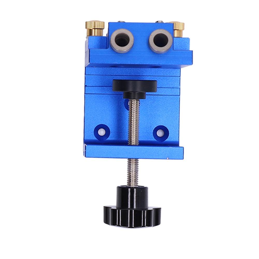 Aluminum Alloy Pocket Hole Jig Kit 15 Degree Angle Oblique Punch Fixture Woodworking Joinery