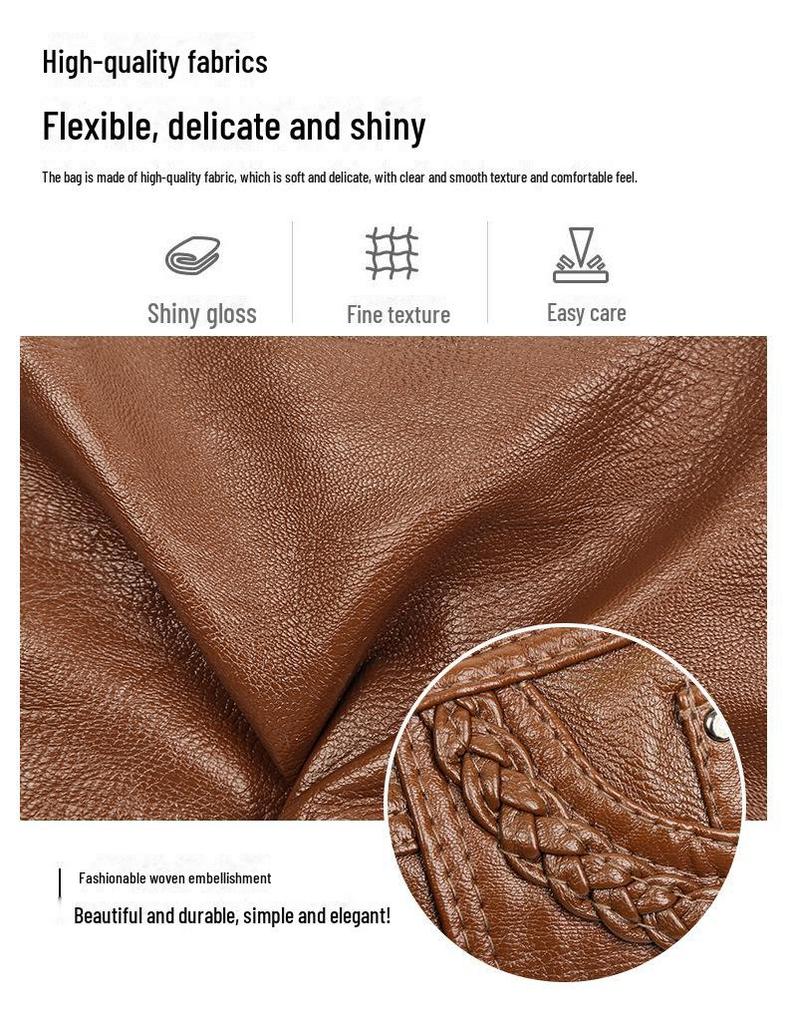 Trendy 2025 Washed Leather Shoulder Bag for Middle-aged & Elderly Women