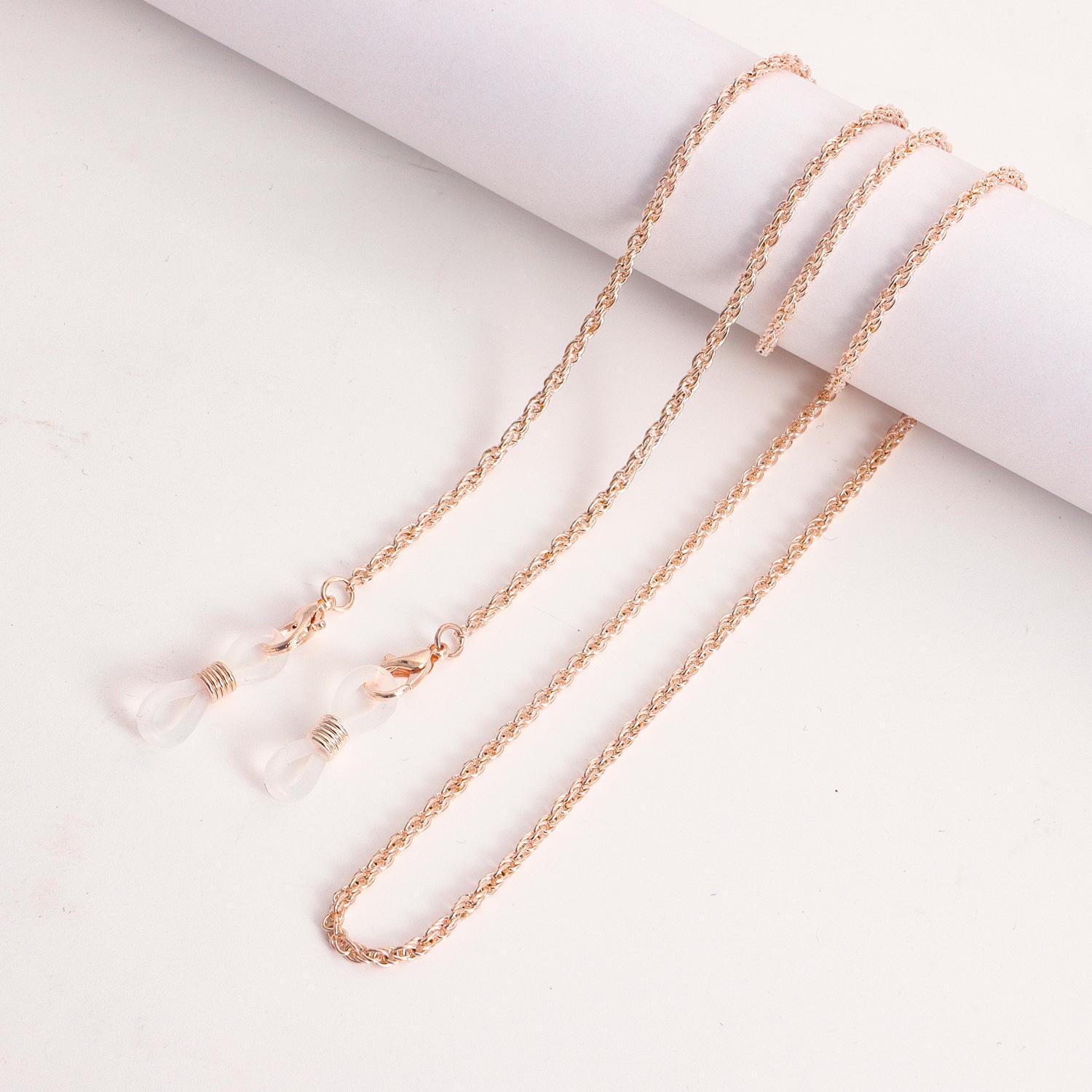 

Европейская и американская модная цепочка масок и очков - металлический дизайн 2 розового золота