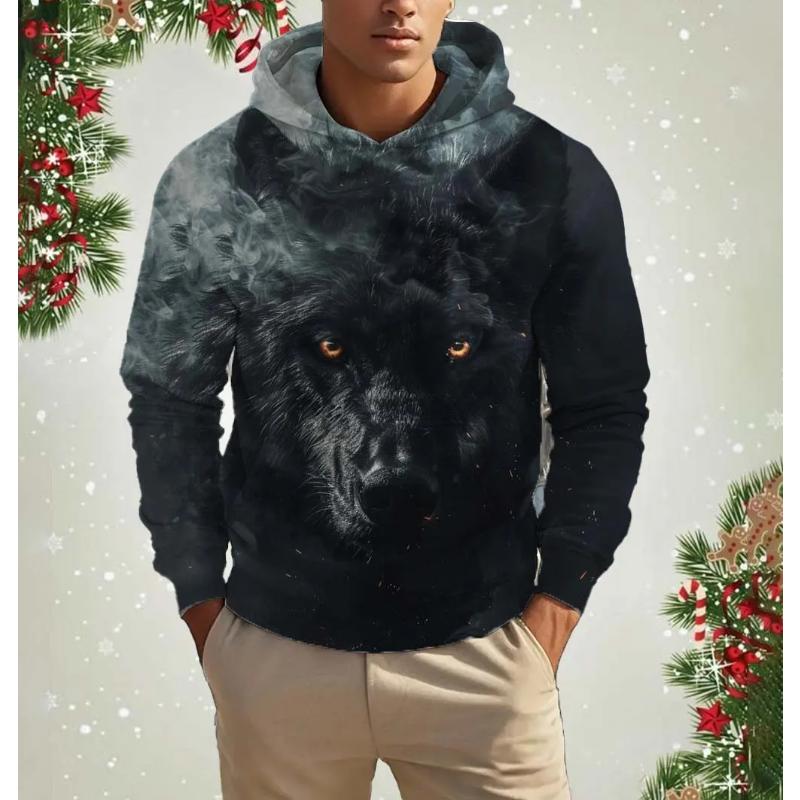 

Unisex Hoodies & Sweatshirts Fashion Animal Wolf 3D Print Hoodies Top Casual Long Sleeved Oversized Unisex Clothing Sweatshirts 5XL