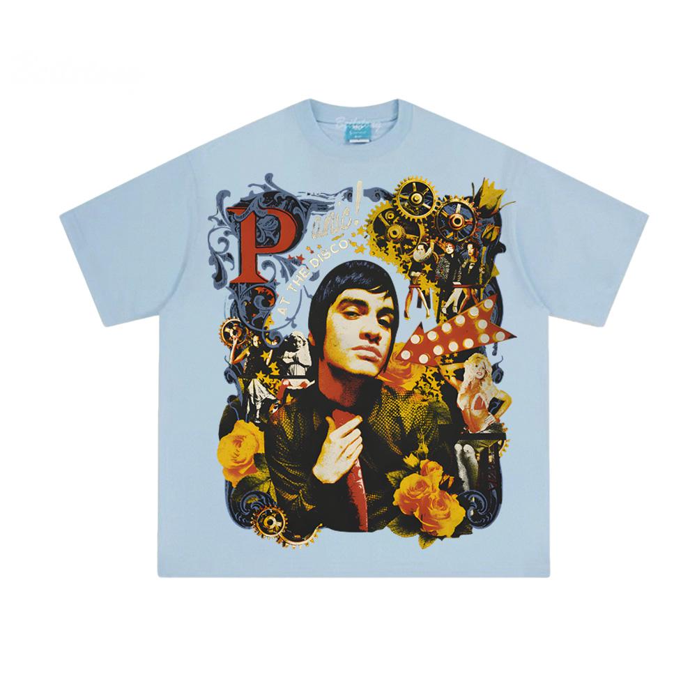 COLLAGE PHOTO TEE Panic! At The Disco 2025 Same As Official Website T Shirt Comfortable Cotton Hombre Clothing High Quality Tops