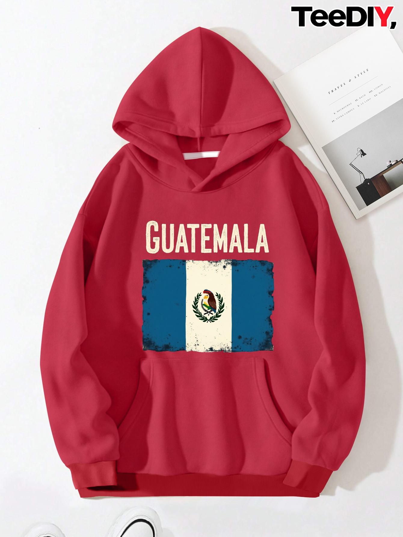 

Женские толстовки с флагом Гватемалы, национальная гордость XXL красный