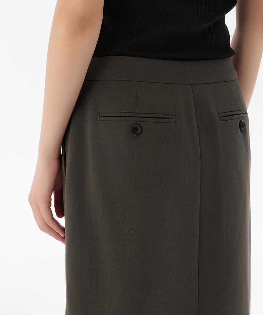 Musinsa Standard Woman Women'S Straight Maxi Skirt [Vandyke Brown]