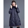 New down jacket medium and long high-end autumn and winter high-end light luxury hooded thickened warm down jacket women