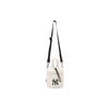 MLB New York Yankees Fleece Leather Bucket Bag Women Handbags White 32BGDE011-50I