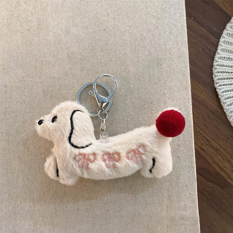 Кавайи Модный Собака Медведь Плюшевый Брелок Мультяшный Милый Мягкий Щенок Брелок Подвеска Прекрасный Рюкзак Украшение Аксессуары Подарки A5