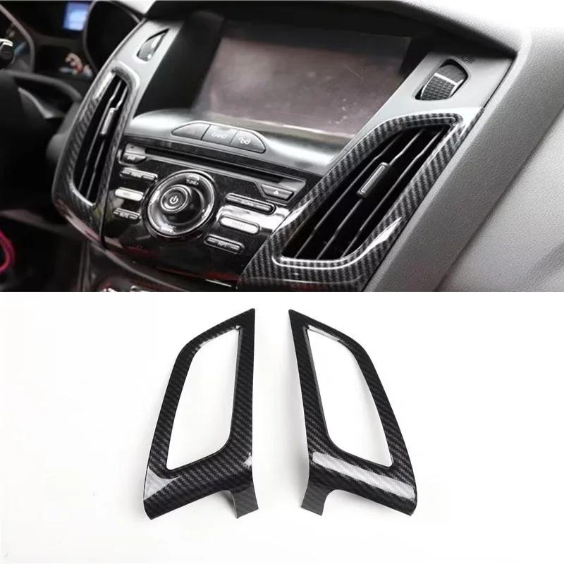 RHD For Ford Focus MK3 2012  ABS Carbon Fiber interior Decoration Accessories door amrest window rise gear  A/C control panle