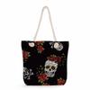 Skull print thick rope single-shoulder beach bag 7298 KTB
