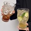 600ml Glastasse Internet-Berühmtheit Weitmaultasse Kaffeetasse Transparent Cocktail Bar Getränk Soda Saft Tasse Outdoor Geschirr