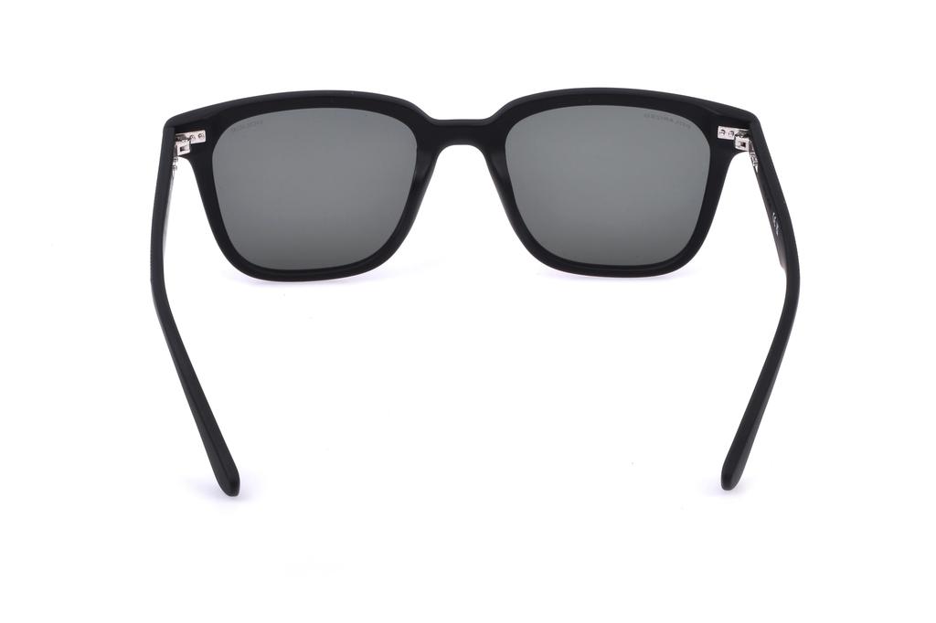 POLICE SPLE01 U28Q 52 Polarized Sunglasses for UV Wellington Matte Black Polarized Men Lightweight, Protection, Style, Frame, Gray-Green Lenses.