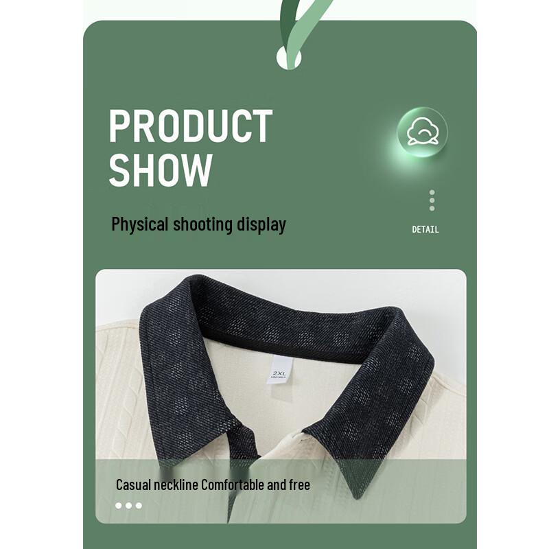 SNOOPY Men's Loose Fit Polo Collar Long Sleeve Sweatshirt