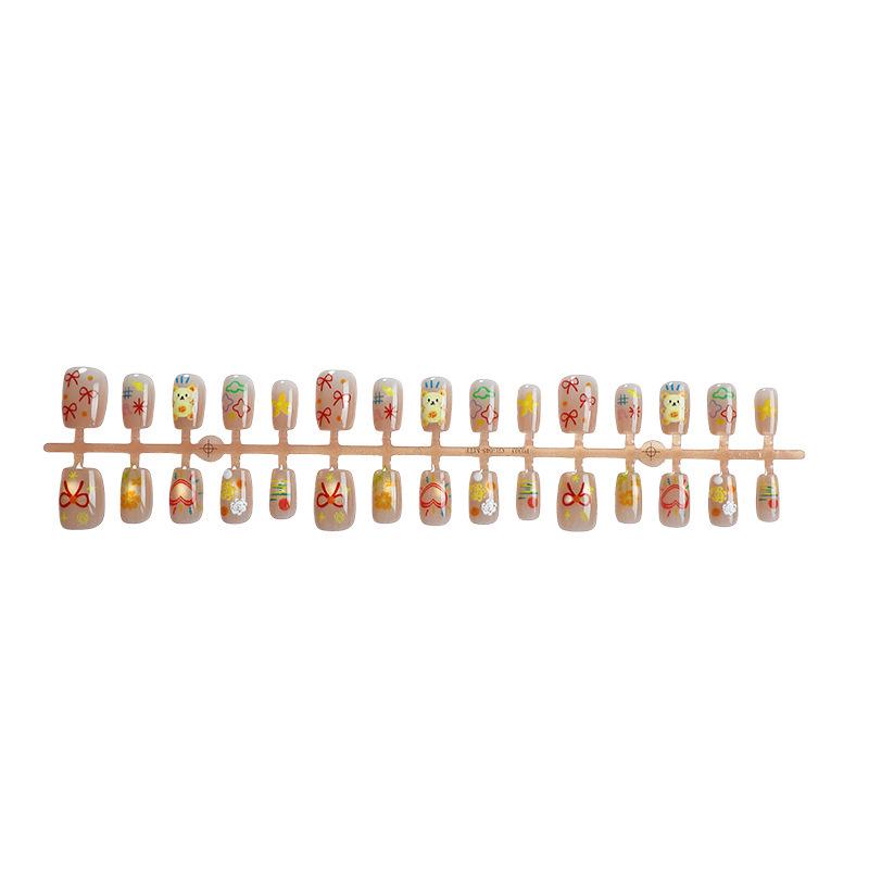 30-Piece European Cat Eye Nail Art Set: Colorful Bow, Heart, Flower, Sun, and Star Designs