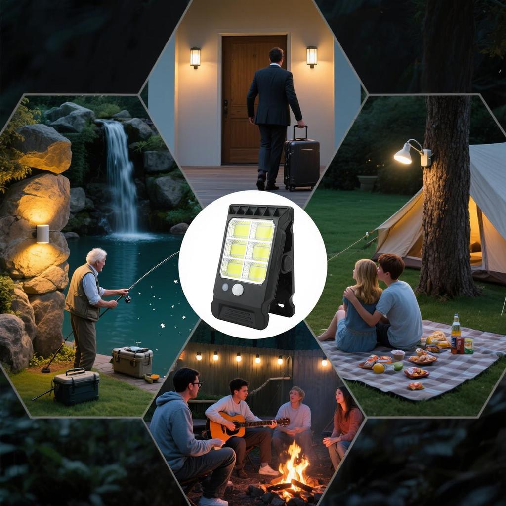 Clip On Solar Lights Outdoor Waterproof Smart Sensor Deck Lights 3 Modes Lamp Decoration For Umbrella Garden Yard Fence Gate