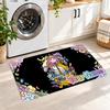 Adventure Time cartoon Custom Text Flannel Floor Rug Soft Kitchen Mat Personalized Non Slip Carpet